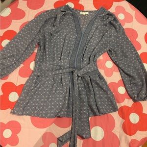 Max Studio Blue Patterned Blouse